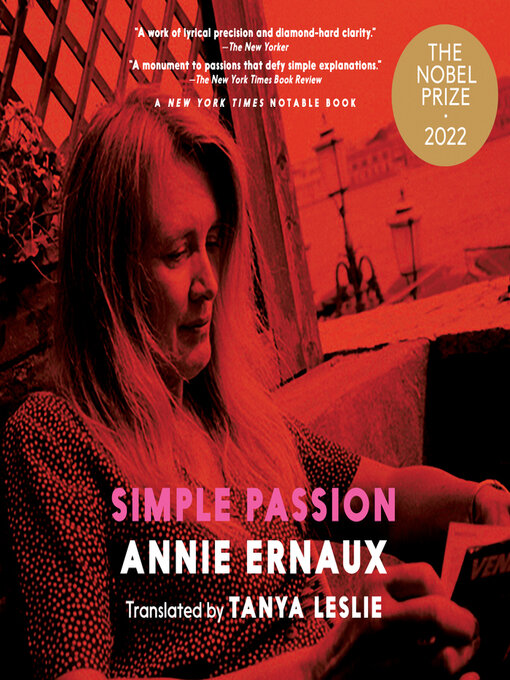 Title details for Simple Passion by Annie Ernaux - Wait list